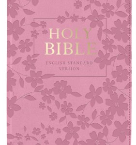 ESV Pink Floral Faux Leather Standard Bible with Zip