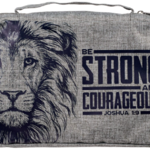 Strong & Courageous Joshua 1:9 Gray (Poly-Canvas Bible Bag)