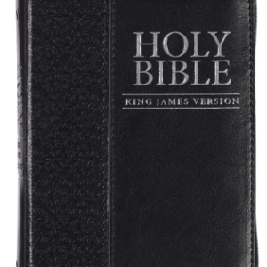 KJV Black Faux Leather Mini Pocket Edition Bible Red Letter With Zip