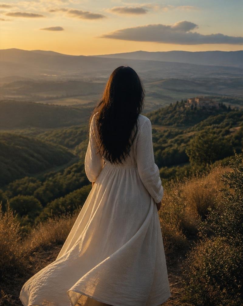 Woman spending a quiet moment in nature