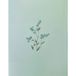 NLT Baby Blue Blossoms Imitation Leather with Zip Filament Thinline Ref Large Print Red Letter